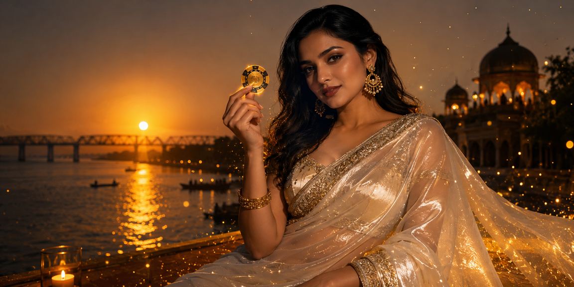 রাজশাহীতে শাড়ি পরে একজন বাংলাদেশি নারী মোবাইলে বেটিং প্রোমোশন দেখছেন
